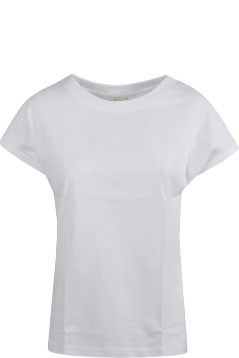 Topwear for Women Eleventy Short-sleeved Round-neck T-shirt