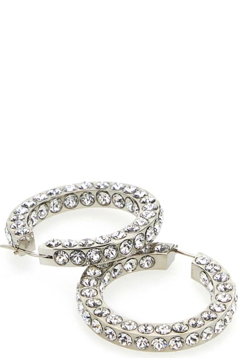 Jewelry Sale for Women Amina Muaddi Embellished Metal Big Jaheel Earrings