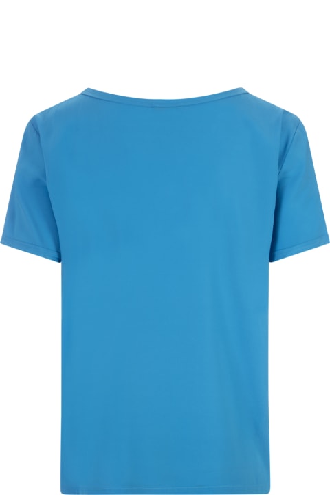 Fashion for Women Her Shirt Blue Opaque Silk T-shirt
