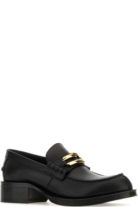 Lanvin High-Heeled Shoes for Women Lanvin Black Leather Medley Loafers