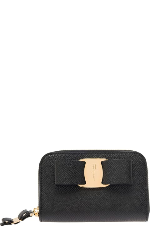Wallets for Women Ferragamo Black Leather Wallet