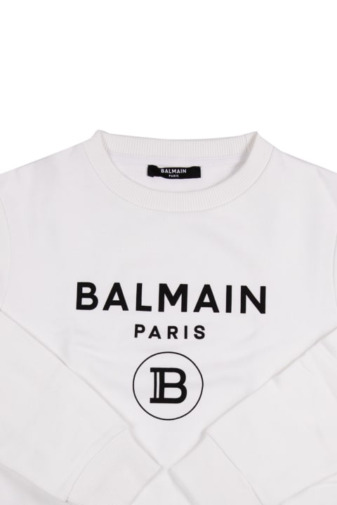 ガールズ トップス Balmain Cotton Jersey Sweatshirt