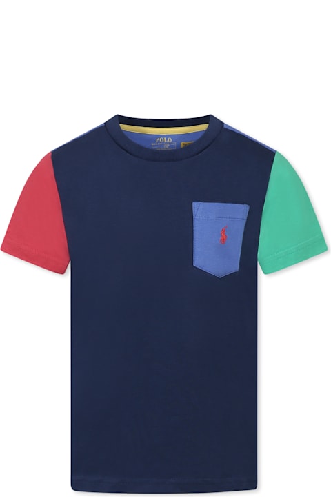 Ralph Lauren for Kids Ralph Lauren Blue T-shirt For Boy With Horse