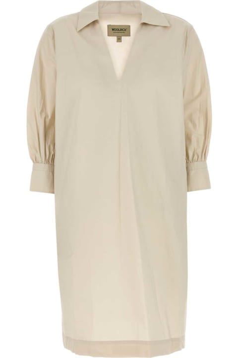 【送料&関税込】Woolrich Sand Poplin Dress Woolrich Sand Poplin Dress | italist
