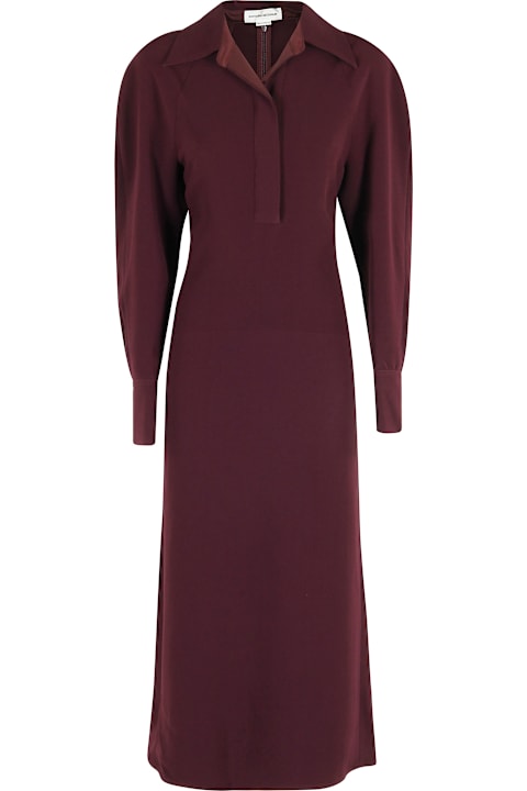 Homeware Victoria Beckham Long Sleeve Polo Collar Midi
