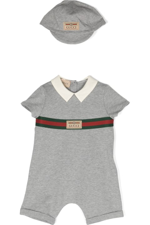 Bodysuits & Sets for Baby Boys Gucci Gucci Kids Kids Grey