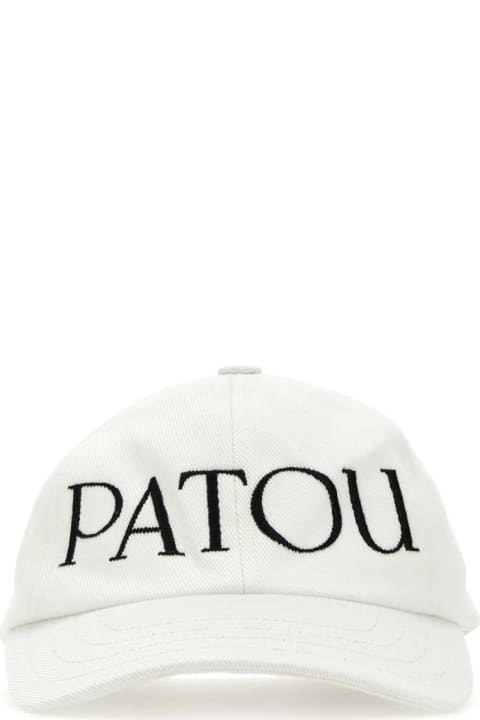 Patou Hats for Women Patou White Cotton Baseball Cap