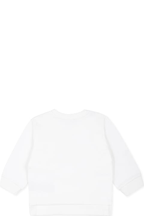 Balmain Sweaters & Sweatshirts for Baby Girls Balmain White Sweatshirt For Babykids With Logo