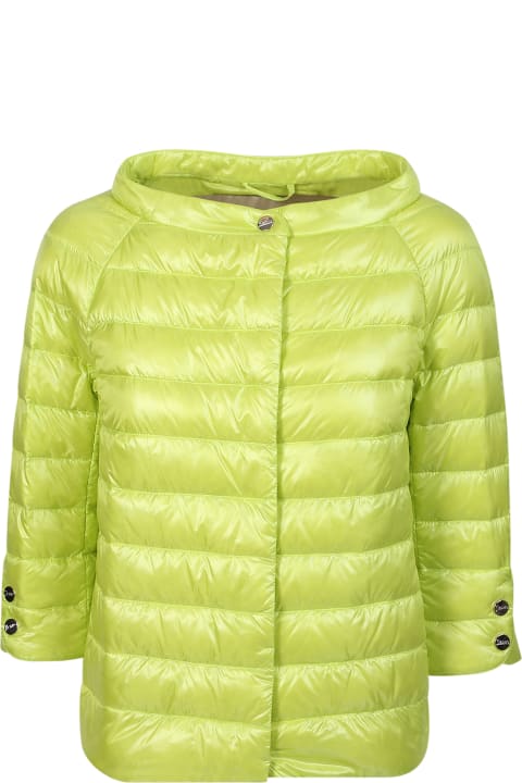 Herno Coats & Jackets for Women Herno Wide Boat Neck Yellow Jacket