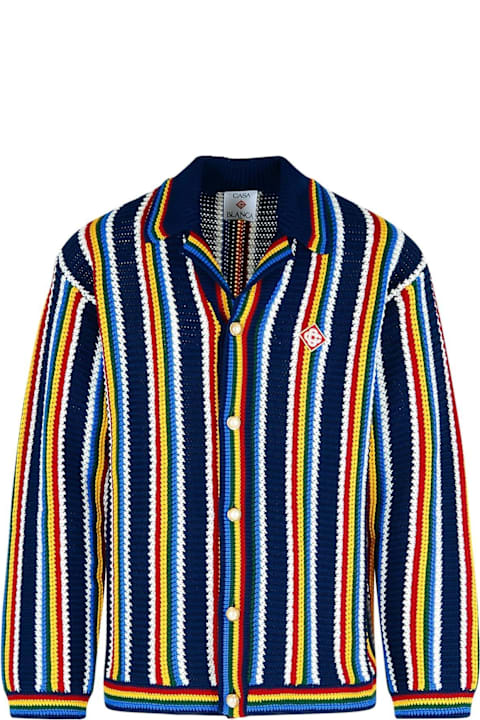 Shirts for Men Casablanca Stripe Crochet Shirt