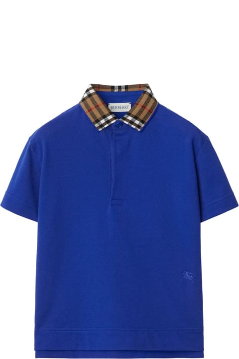 Burberryのボーイズ Burberry Burberry Kids T-shirts And Polos Blue