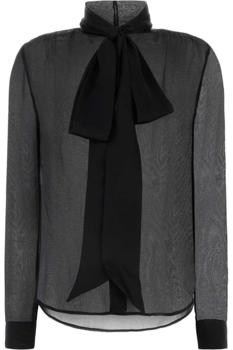 Sale for Women Saint Laurent Pussy-bow Long-sleeved Top