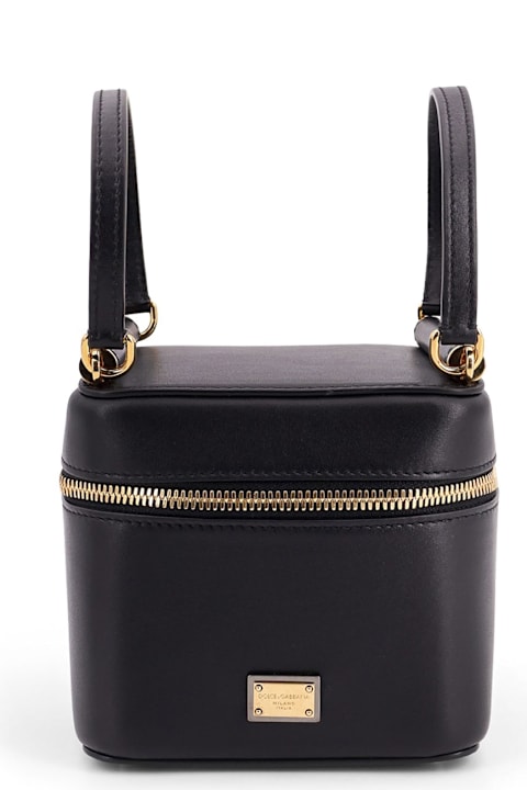 Homeware Dolce 
Gabbana Sicily Leather Handbag With Iconic Logo Plate