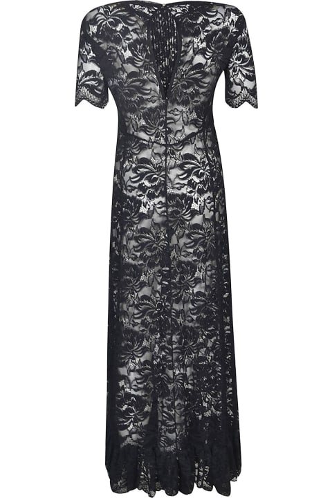 Paco Rabanne for Women Paco Rabanne Lace Paneled Long Dress