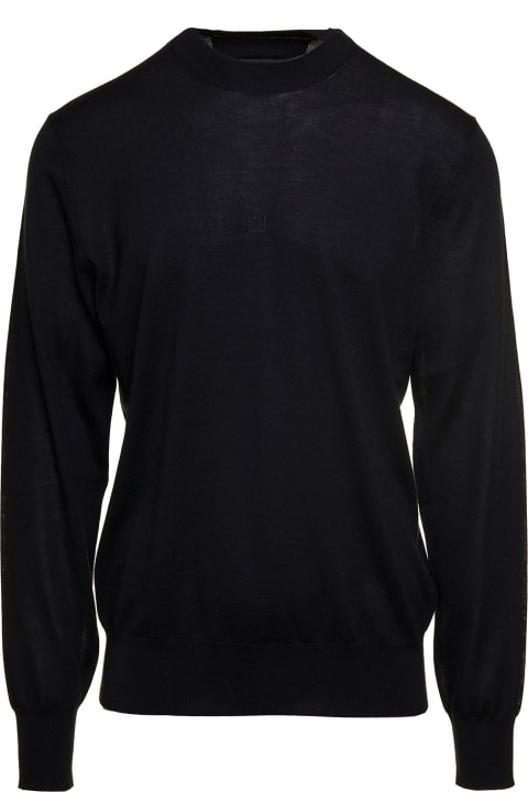 Sweaters for Men Givenchy Crewneck Pullover With Tonal Logo Embroidery