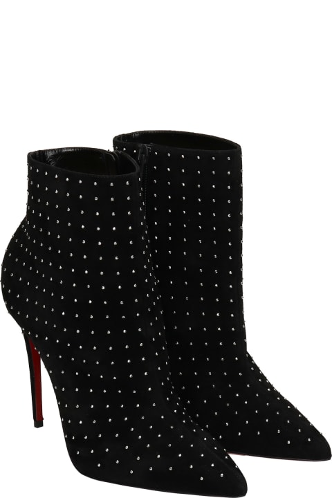 Fashion for Women Christian Louboutin So Kate Booty High Heels Ankle Boots In Black Suede