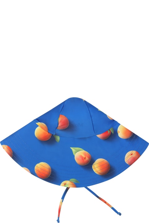 Accessories & Gifts for Baby Girls Molo Blue Cloche For Babykids With Apricot Print