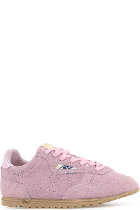 Autry for Women Autry Pink Suede Windspin Sneakers