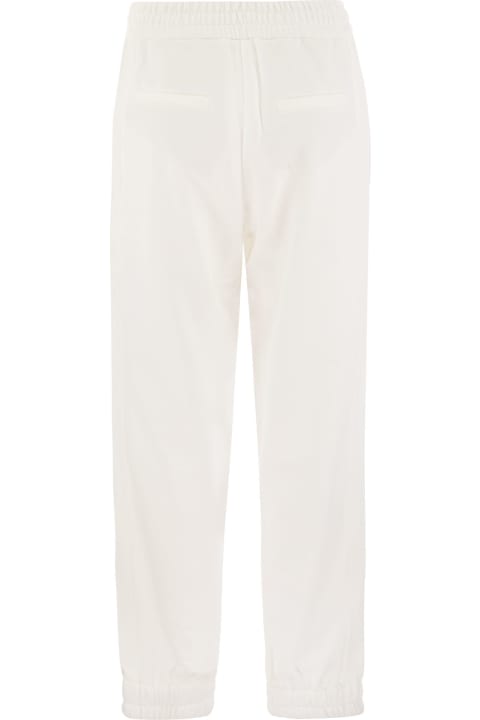 Brunello Cucinelli Pants & Shorts for Women Brunello Cucinelli Track Trousers In Light Cotton Fleece
