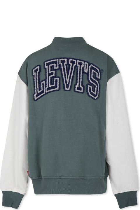 Levi's for Kids Levi's Green Bomber Jacket For Boy With Logo