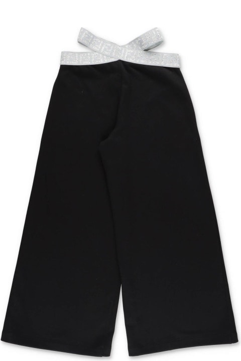 Fendi for Kids Fendi Cut-out Detailed Wide-leg Trousers