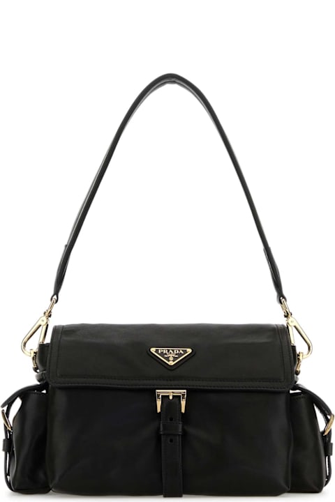 Homeware Prada Black Nappa Leather Prada Explore Shoulder Bag