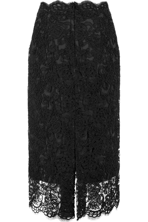 Fashion for Women Ermanno Scervino Black Lace Longuette Skirt
