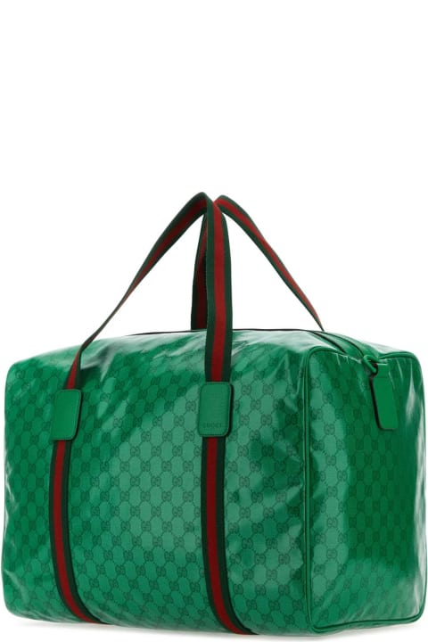 メンズ Gucciのトラベルバッグ Gucci Green Gg Crystal Fabric Travel Bag