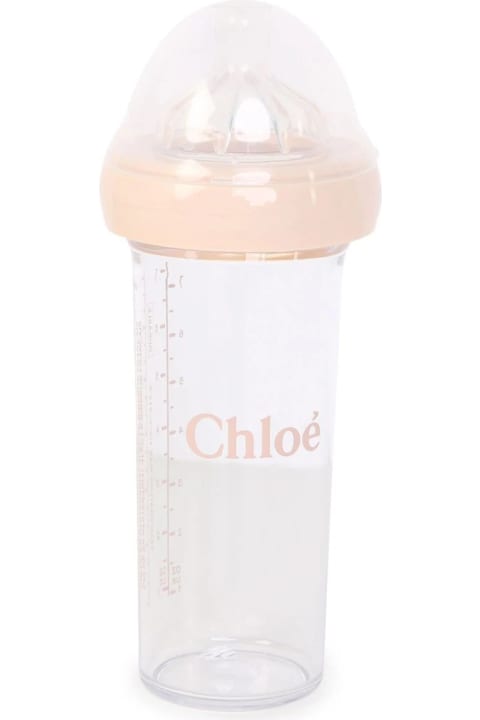 ベビーガールズ Chloéのアクセサリー＆ギフト Chloé 210 Ml Baby Bottle In Light Pink With Logo