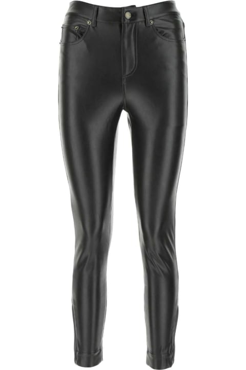 ウィメンズ新着アイテム Michael Kors Black Synthetic Leather Pant