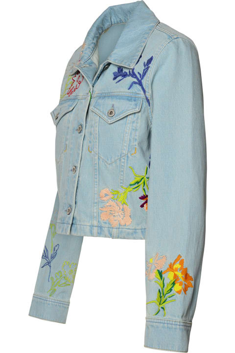Kenzo Coats & Jackets for Women Kenzo Drawn Flowers Denim Jacket