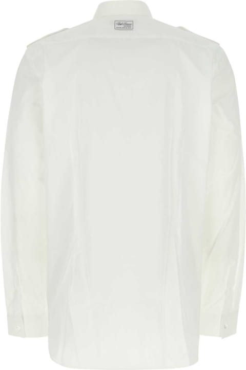 メンズ Raf Simonsのシャツ Raf Simons White Poplin Oversize Shirt