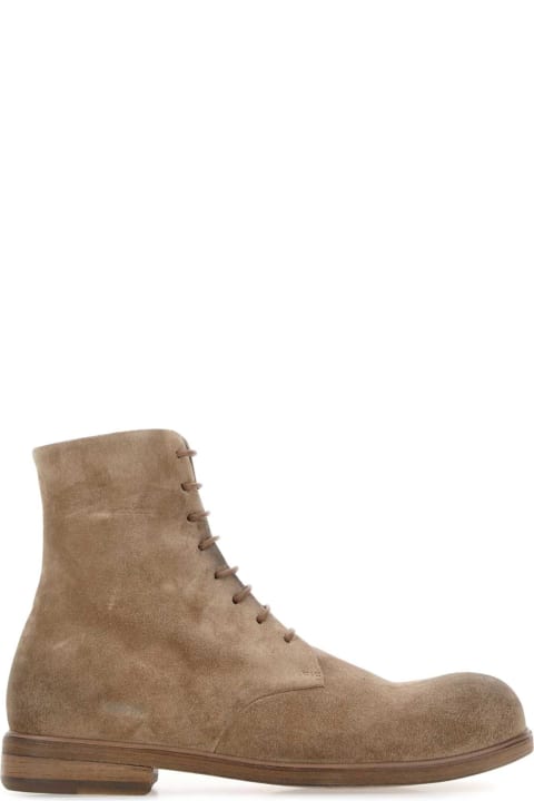 Marsell Shoes for Women Marsell Biscuit Suede Zucca Ankle Boots