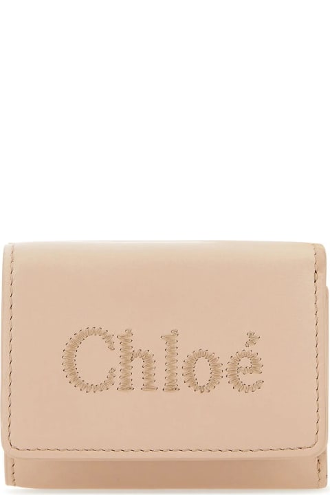 Chloé for Women Chloé Powder Pink Leather Wallet