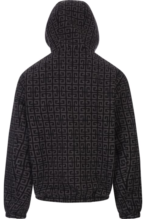 Givenchy for Men Givenchy Black Wool Reversible 4g Hooded Jacket