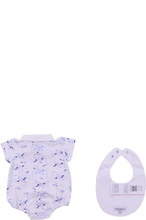 Bodysuits & Sets for Baby Boys Emporio Armani Romper And Bib With Print