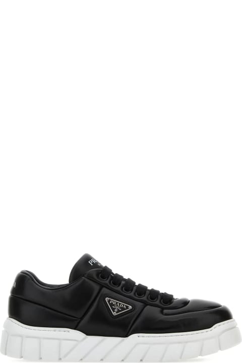 Black Nappa Leather Sneakers
