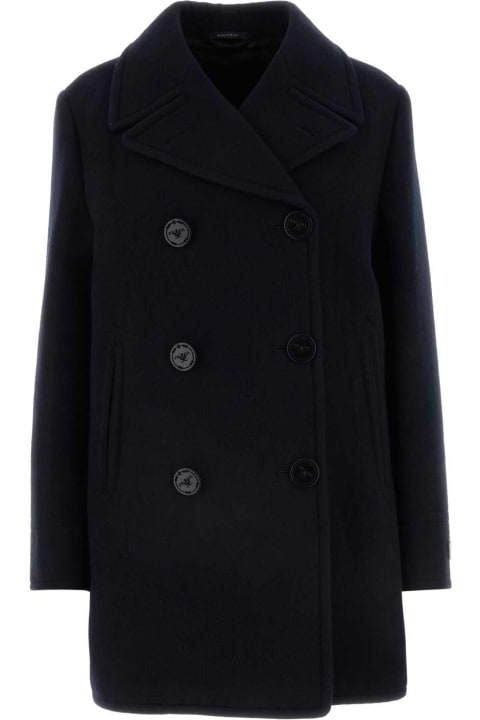 ウィメンズ Pradaのコート＆ジャケット Prada Midnight Blue Wool Blend Coat