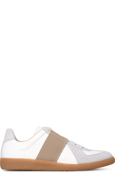 Shoes for Men Maison Margiela White Leather Sneakers
