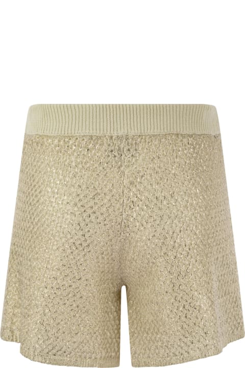 Peserico for Women Peserico Shorts In Laminated Linen-cotton Mélange Yarn