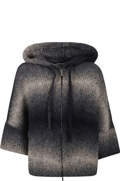 Fabiana Filippi Coats & Jackets for Women Fabiana Filippi Zip Dyed Hooded Jacket