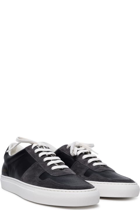Common Projects Kids Common Projects 'bball Duo' Black Leather Sneakers