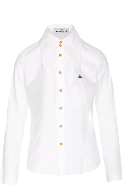 Vivienne Westwood Topwear for Women Vivienne Westwood Orb Embroidered Shirt