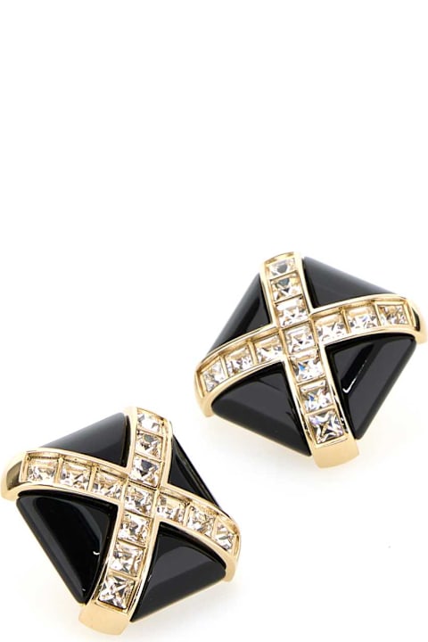 ウィメンズ Saint Laurentのジュエリー Saint Laurent Black Resin Earrings