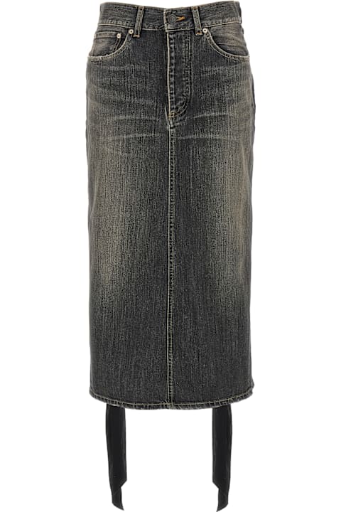 Sale for Women Balenciaga 'lace Up' Denim Skirt