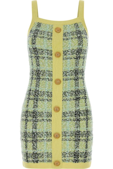 Homeware Balmain Embroidered Tweed Dress