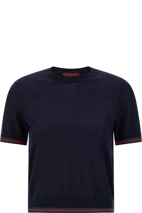 آخر صيحات الموضة من السيدات Gucci Cashmere T-shirt