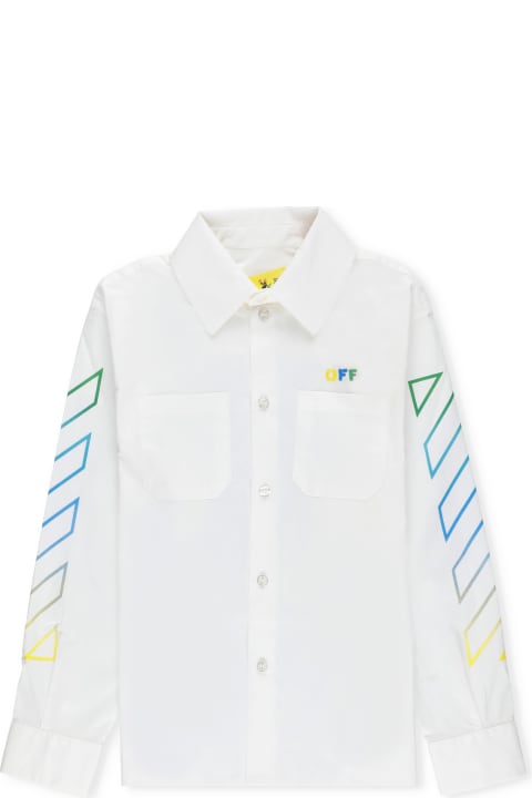 Topwear for Boys Off-White Shirt With Logo