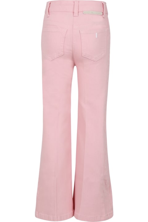 Stella McCartney Kids Bottoms for Girls Stella McCartney Kids Pink Jeans For Girl With Logo