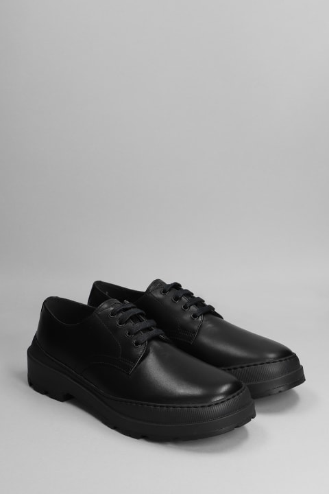 Brutus Lace Up Shoes In Black Leather